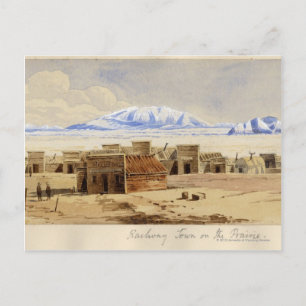 Railway Town on the Prairie Postcard