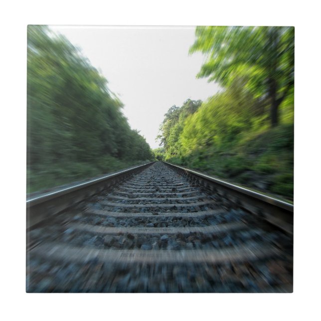 Railway Tracks Ceramic Tile (Front)