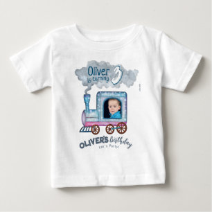 Railway Train Lover birthday theme Baby T-Shirt