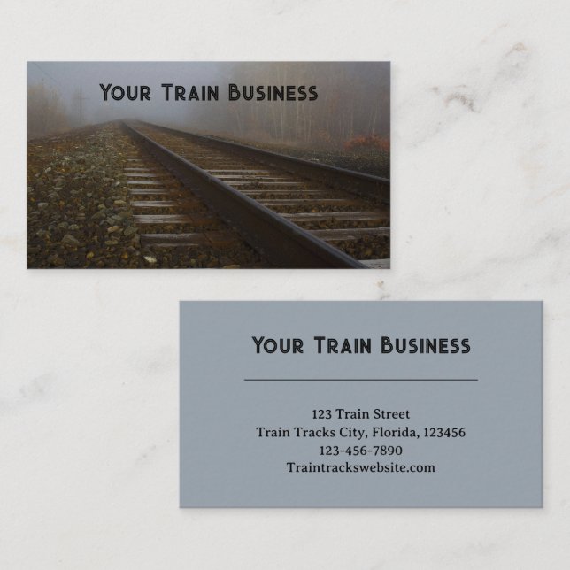 Railway Train Tracks Business Card (Front/Back)