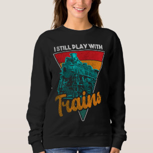 Railways Train Model Railroad Fan Railfan Love 2 Sweatshirt