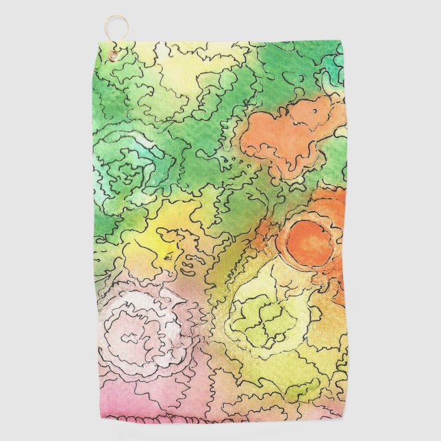 Raimnbow Maze Golf Towel (Front)