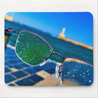 Rain at sea mouse pad