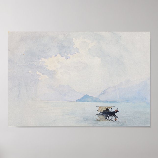 Rain Bellagio George Elbert Burr Seascape Poster (Front)