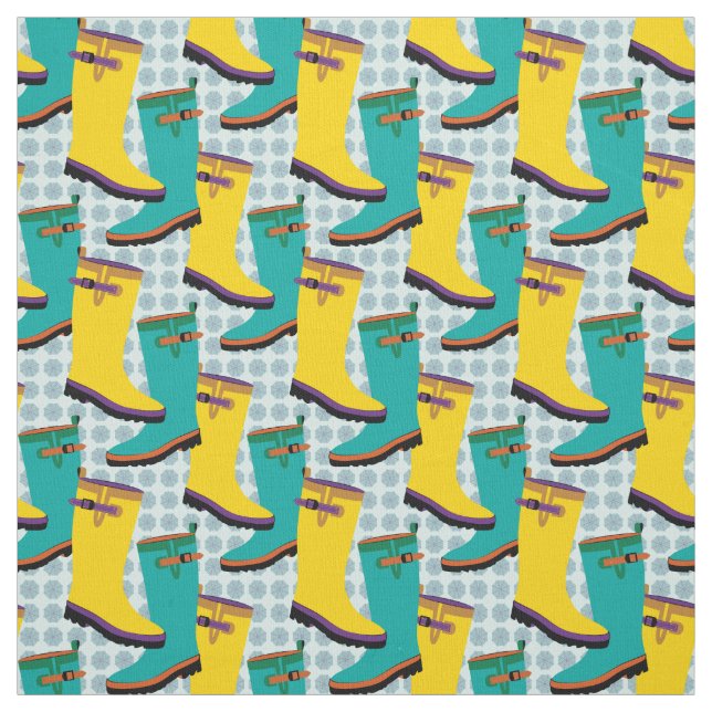 Rain Boots Colourful Fabric (Swatch)