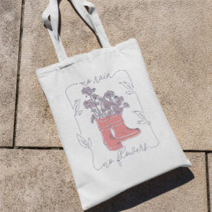 Rain Boots Continuous Line Tote Bag