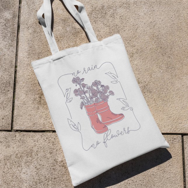 Rain Boots Continuous Line Tote Bag   (Creator Uploaded)