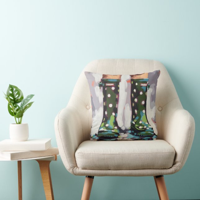 Rain Boots Painting - Nursery Decor Cushion (Chair)
