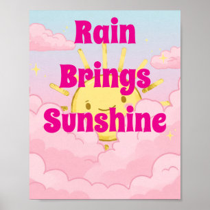Rain Brings Sunshine Motivational Poster