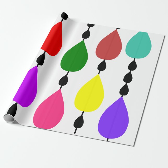 Rain Chains Wrapping Paper (Unrolled)