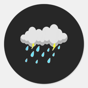 Rain Cloud Halloween Easy Costumae Last Minute Classic Round Sticker