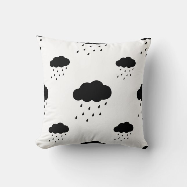 Rain Cloud Throw Pillow (Front)