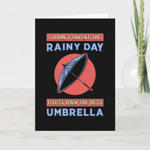 Rain Cloud Umbrella Raindrop Weather Rainy Gift Card