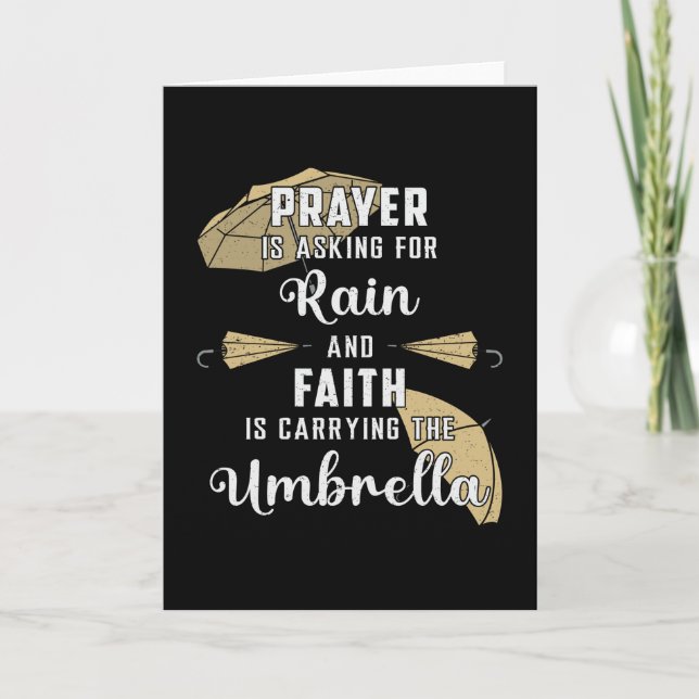 Rain Cloud Umbrella Weather Raindrop Rainy Gift Card (Front)