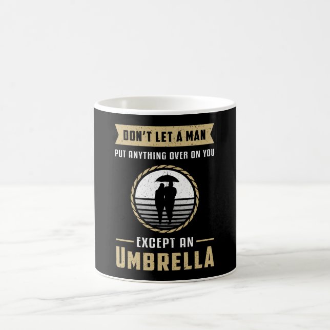 Rain Cloud Weather Umbrella Raindrop Rainy Gift Coffee Mug (Center)