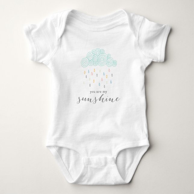 Rain Clouds Baby Bodysuit (Front)