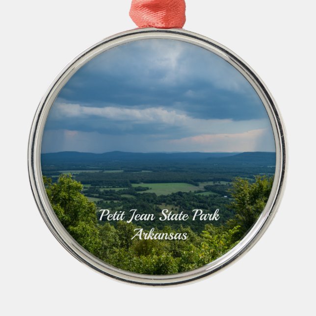 Rain Coming To Petit Jean Metal Ornament (Front)