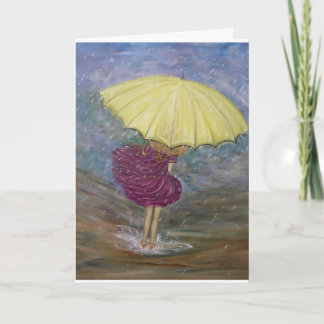 "Rain-dance" Blank Greeting Card