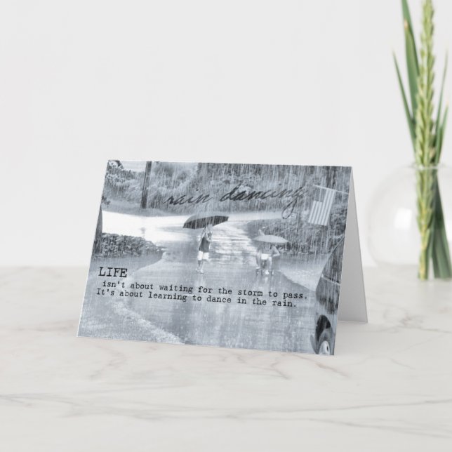 RAIN DANCE Greeting Card (Front)