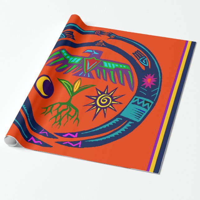 Rain Dance Wrapping Paper (Unrolled)