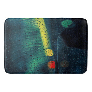 Rain Dotted Green Bath Mat