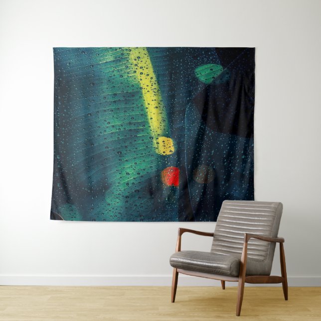 Rain Dotted Green Tapestry (In Situ (Horizontal))