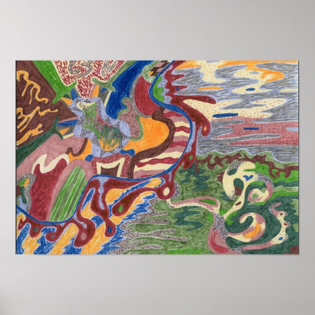 "Rain Drop" 19x13 Abstract Art Poster (Front)