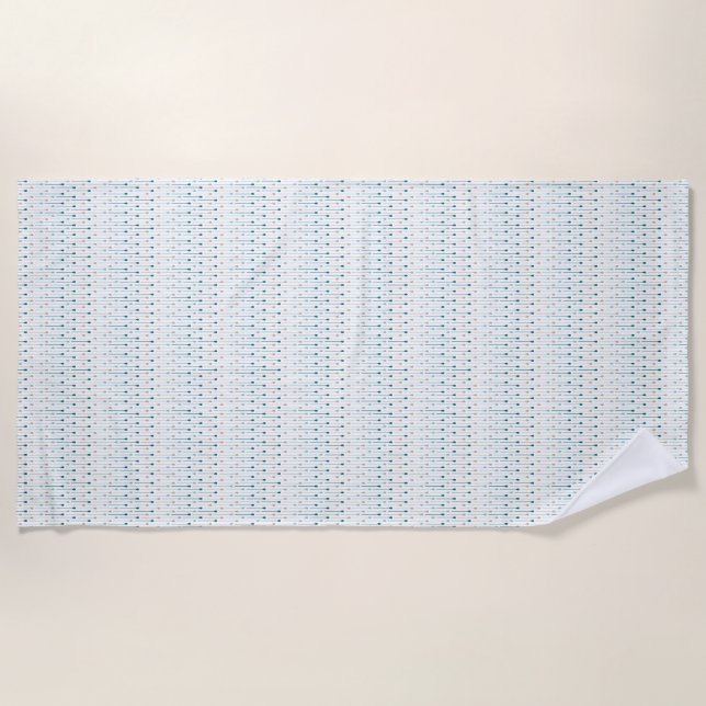 Rain Drop Pattern Beach Towel (Front)