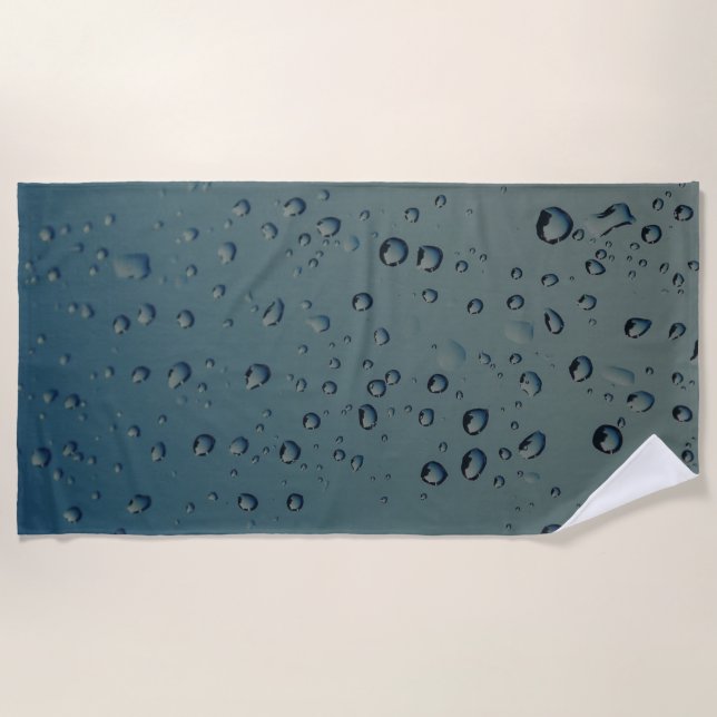 Rain drops beach towel (Front)
