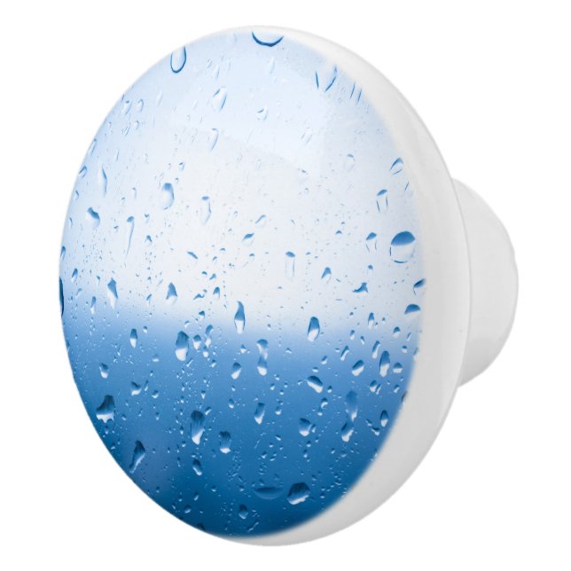 Rain drops on a window ceramic knob (Right)