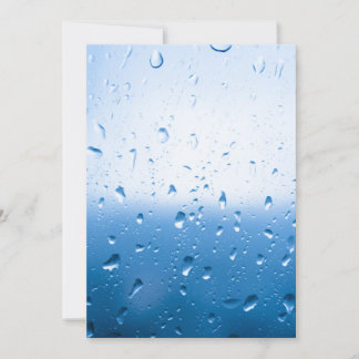Rain drops on a window invitation