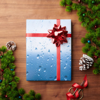 Rain drops on a window wrapping paper