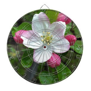 Rain drops on little flower dartboard