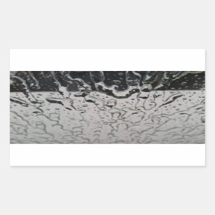 Rain drops on the window rectangular sticker