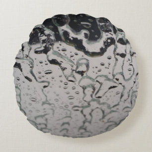 Rain drops on the window round cushion