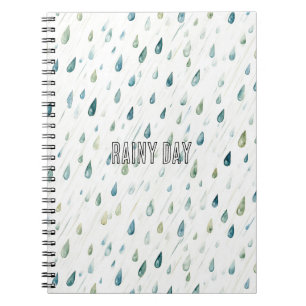 Rain Drops Rainy Day Notebook