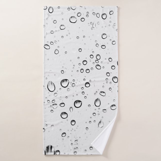 Rain drops rainy wet droplets bath towel (Bath Towel)
