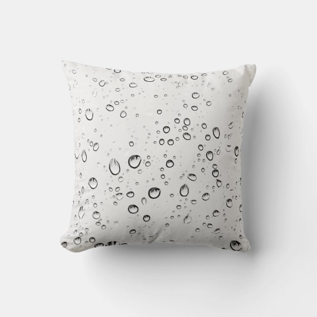 Rain drops rainy wet droplets cushion (Front)