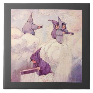 Rain Faeries Making Rain Ceramic Tile