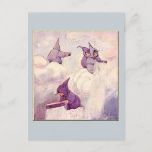 Rain Faeries Making Rain Postcard