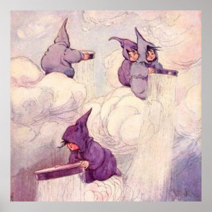 Rain Faeries Making Rain Poster