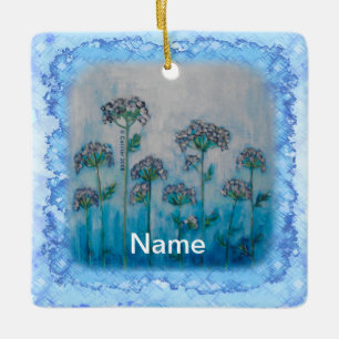 Rain Flowers  Ceramic Ornament