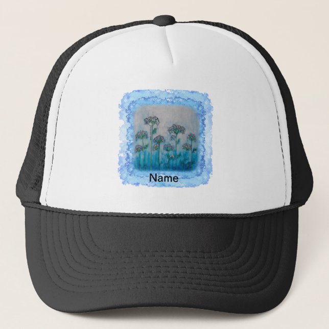 Rain Flowers Trucker Hat (Front)