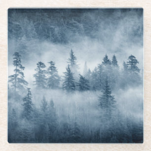 Rain Forest Clouds in the Pacific Northwest Glass Coaster