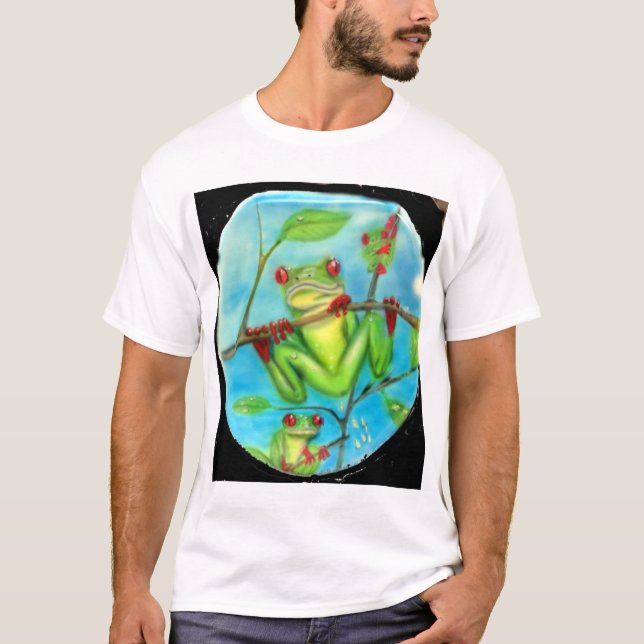Rain Forest Green Tree Frog T-Shirt (Front)