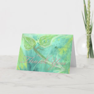 Rain Forest Haze Champagne Thank You Card