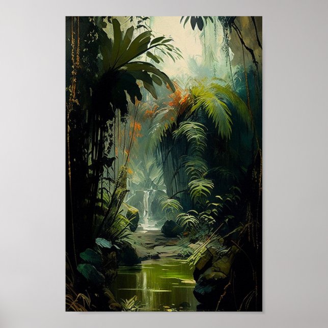 Rain Forest, Tropical Nature Wall Art Poster  (Front)