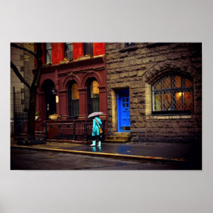 Rain - Greenwich Village - New York City Poster
