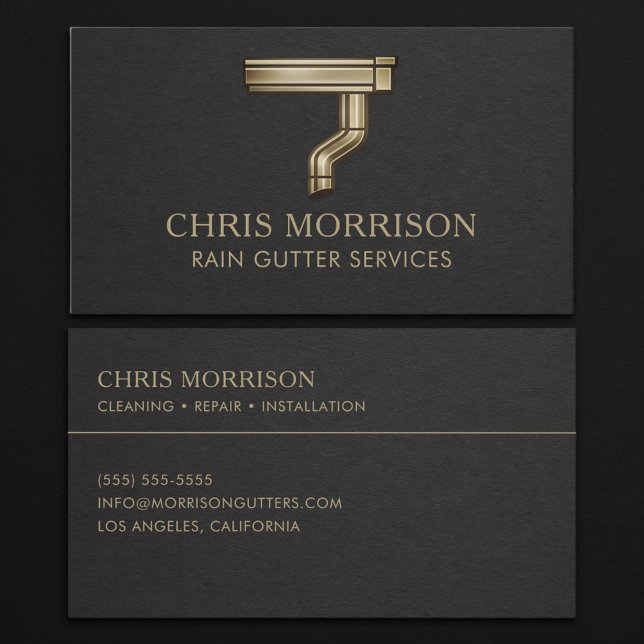 Rain Gutter Services Business Card (Creator Uploaded)