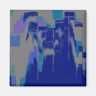 "Rain Hitting Window" Geometric Art Magnet